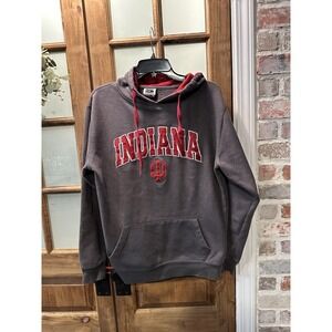 Indiana Hoosiers Stadium, Athletics‎ Hoodie Sweatshirt M Gray Embroidered Logos